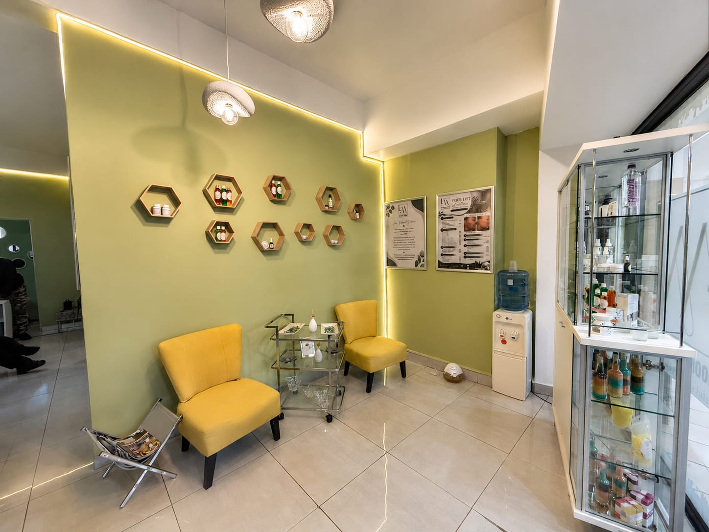 La Moon Skincare reception area in Pretoria Central