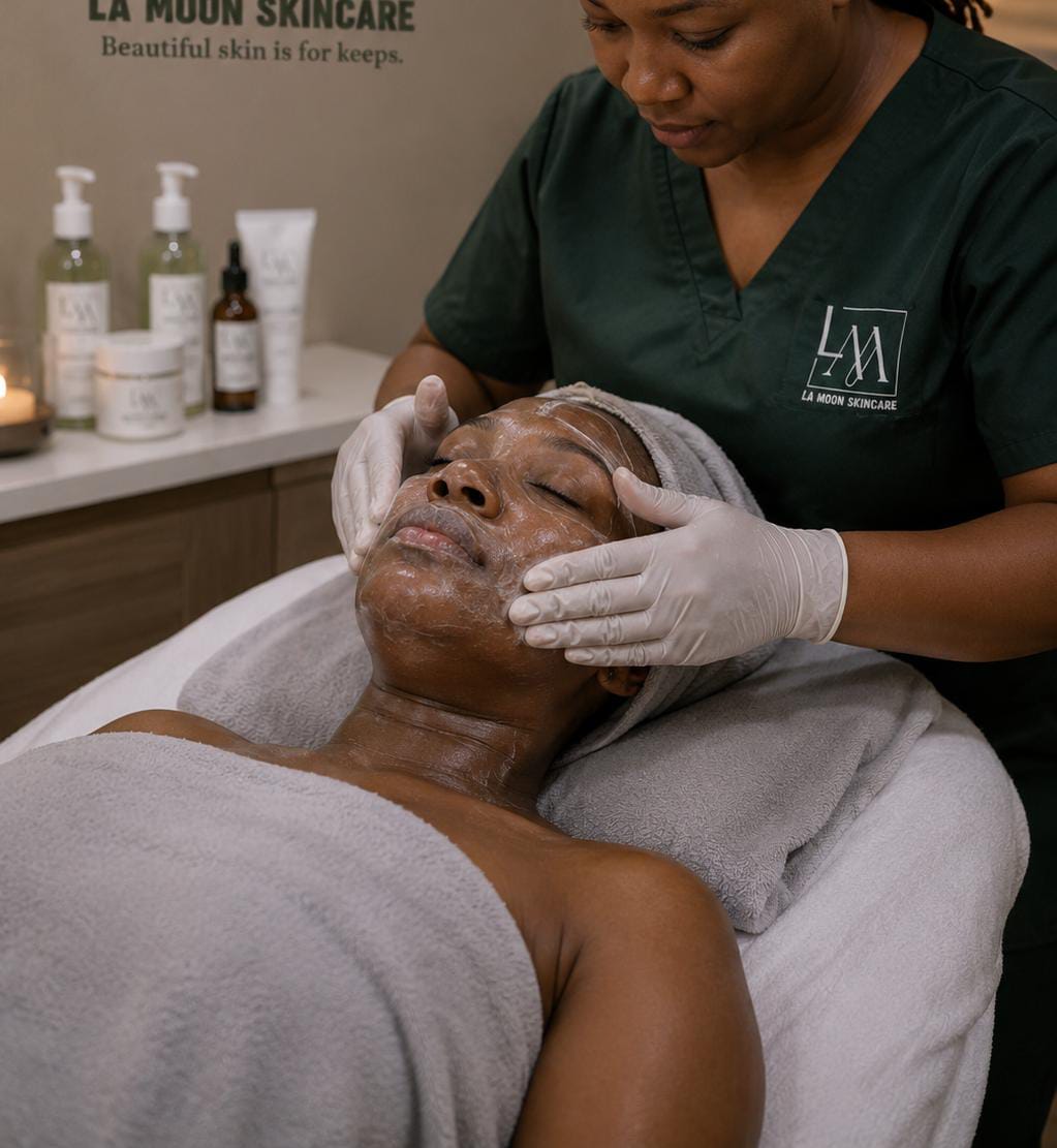 A La Moon Skincare facial treatment in the Pretoria Central salon